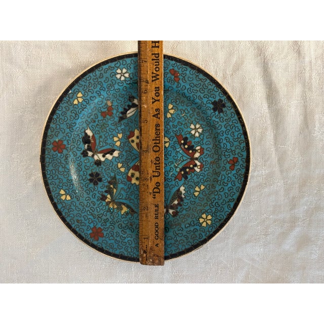 Antique Japanese Kinkozan Totai Shippo Cloisonné Plate, Kyoto For Sale - Image 12 of 15