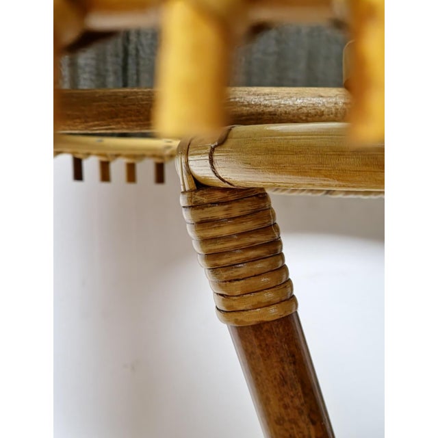 Mid-Century Modern Italian Bamboo and Rattan Floor Lamp, 1960s For Sale - Image 9 of 11