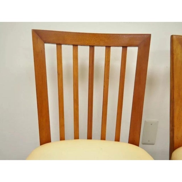 Mid 20th Century Vintage Paul McCobb Style Mid Century Modern Maple Slat Back Dining Chairs- a Pair For Sale - Image 4 of 12