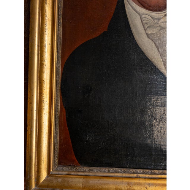 19th Century American Folk Art Portrait Painting of a Gentleman, Style of Ammi Phillips For Sale - Image 11 of 16
