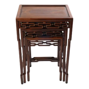 Set of Three Vintage Chinese Nesting Tables