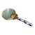 Antique Delftware Blue/White Ceramic W/ Silver Magnifying Glass or Loupe For Sale