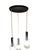 Mid-Century Modern Vintage Mid-Century Modern Cylindrical Glass 3 Light Cascading Pendant Chandelier Panton Style For Sale - Image 3 of 16
