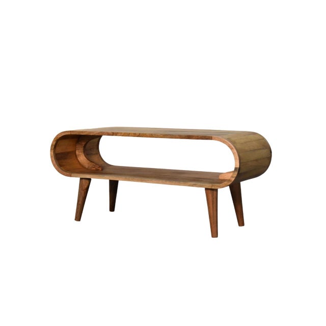The Light Oak-Finish Mango Wood Scandinavian Coffee Table brings a refined balance of craftsmanship, character, and...