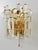 Metal Mid-Century Gilt Brass and Crystal Icicle Glass Scone attributed to J. T. Kalmar for Kalmar, 1970s For Sale - Image 7 of 18