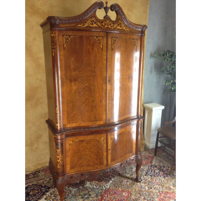 1910s Edwardian Highboy Marquetry Chippendale China Chairish