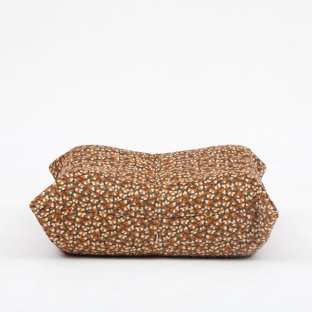 2000 - 2009 Vintage Togo Fireside Chair and Ottoman - Canyon Bloom Ligne Roset For Sale - Image 5 of 16