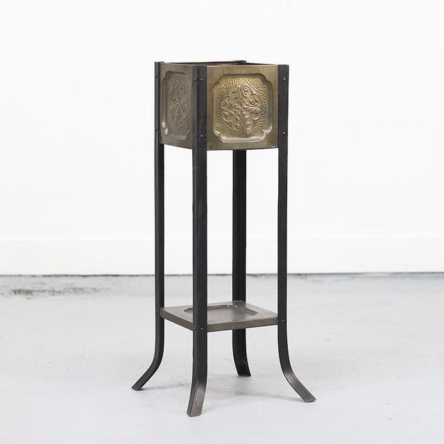 Metal Antique Art Deco Nouveau Plant Stand or Table For Sale - Image 7 of 7