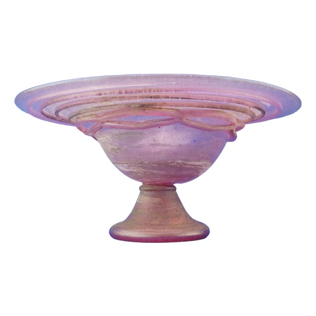Iridescent Pink Murano Glass Vase from Seguso, 1900s For Sale
