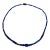 Vintage 1920s Art Deco Egyptian Revival Cobalt Blue Czech Glass Tubular Bead Necklace For Sale
