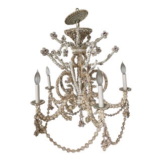 2000s Currey & Company Shell Chandelier For Sale