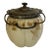 Antique Mt Washington Smith Brothers Unmarked Crown Milano Glass Biscuit Jar 4402 Maiden Gold C. 1890s For Sale
