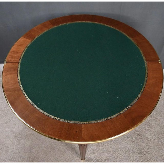 Early 20th Century Louis XVI Mahogany Half-Moon Games Table For Sale - Image 14 of 18