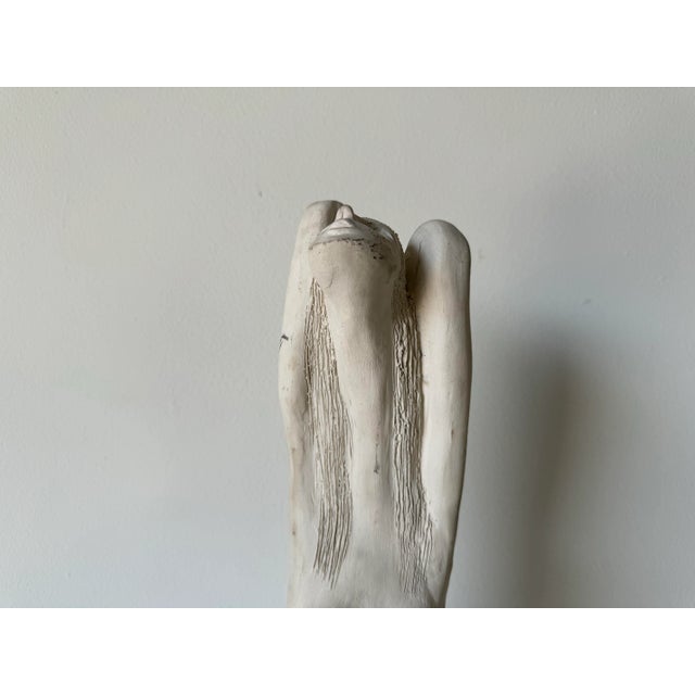 Vintage Art Female Bust Plaster - Concrete Sculpture/Sold For Sale - Image 11 of 12