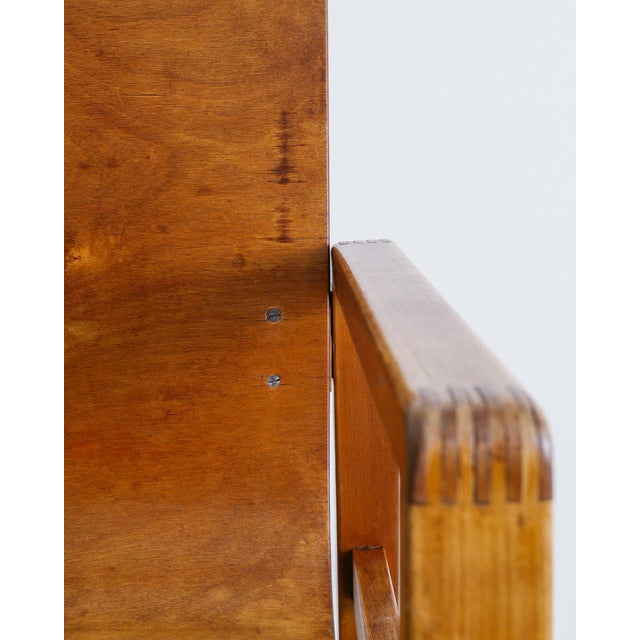 Brown Vintage Finnish Wooden No 51 Hallway Chair by Alvar Aalto, 1930s For Sale - Image 8 of 9