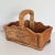French Country Antique French Country Hand Carved Basket in Heavily Grained Wood With Filigree Detail For Sale - Image 3 of 7
