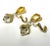 1940s Aurora and Gold Dangle Earrings With Hinge-Back Clasp - 2 Pieces For Sale - Image 4 of 5