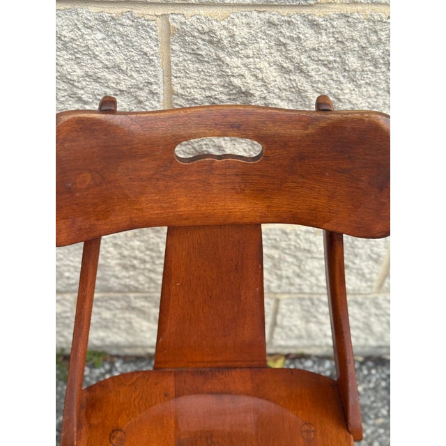 Pair of Mid-Century Cushman-Style Solid Wood Side Chairs For Sale - Image 10 of 12