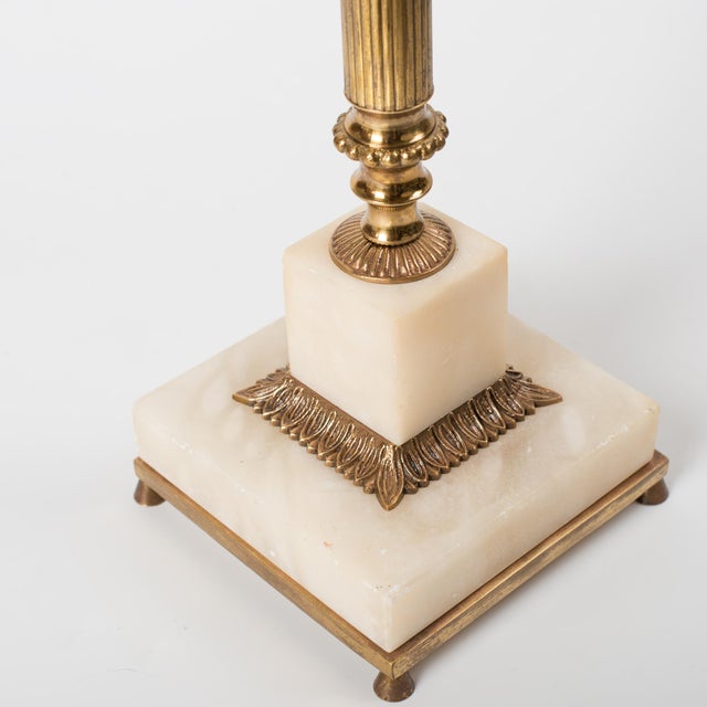 1960s Spanish Brass & Alabaster Standing Ashtray – Heraldic Coin Motif For Sale - Image 11 of 11