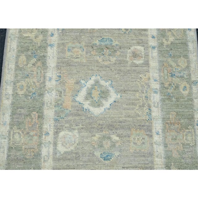 Turkish Oushak Runner Rug 2'10" x 14' #17813 For Sale - Image 4 of 8