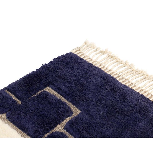 Brown Hand-Knotted Wool Premium Rug by Azele Studio For Sale - Image 8 of 11