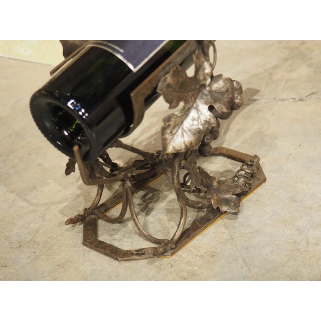 French Antique French Wrought Iron Wine Bottle Cradle, Circa 1900 For Sale - Image 3 of 10