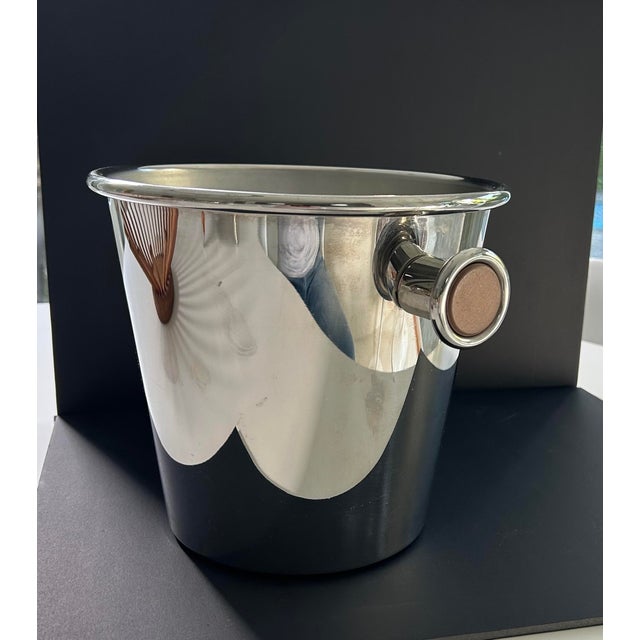 Mid-Century Modern Alessi Stainless Steel Ice BucketAlessi For Sale - Image 3 of 3