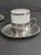 Contemporary 4 Vintage 1980"s Porcelain and Silverplate Demitasse Espresso Cups, and Saucers, Brazil, Fb Rogers Silver For Sale - Image 3 of 10