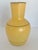 Glass Palm Beach Style Vintage Yellow Glass Vase With Two Hand Painted Parrots Adorning the Front Face For Sale - Image 7 of 10