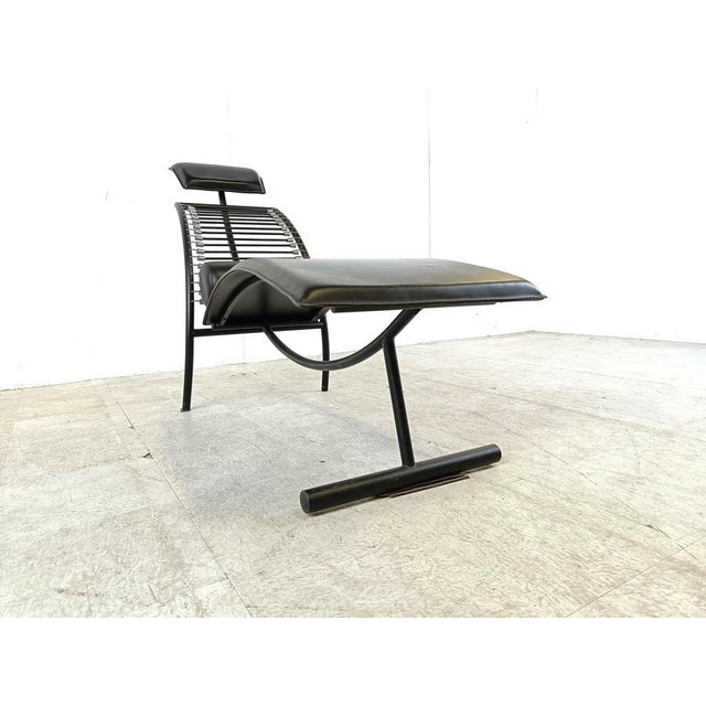 Vintage Chaise Longue in the style of Rene Herbst, 1990s For Sale - Image 4 of 12