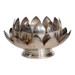 Reed & Barton Silverplate Lotus Flower Frog For Sale