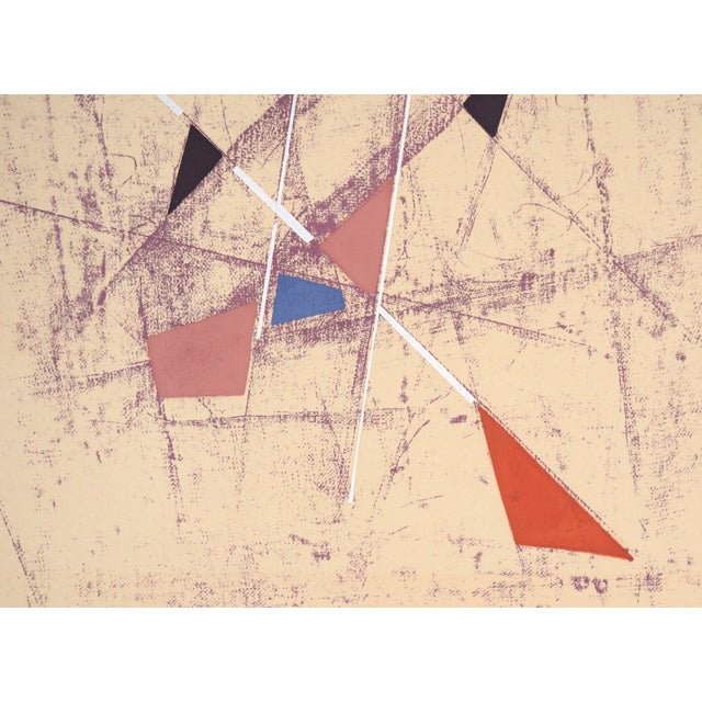 1960s Geometric Abstract Lithograph in the Style of Kandinsky by Harold Weiner For Sale - Image 5 of 9
