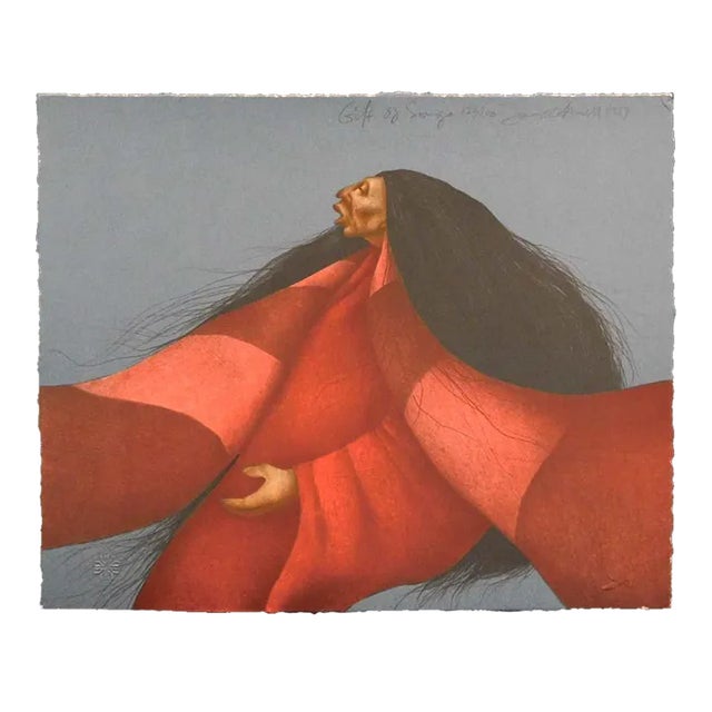 Frank Howell "Gift of Songs" Lithograph on Paper Hand Signed For Sale