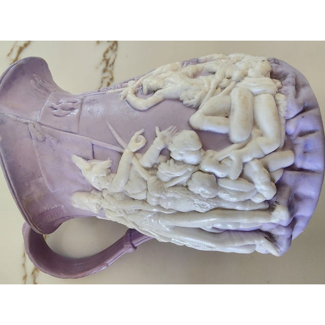 Lavender 19th-Century Samuel Alcock Napoleon Battle of Acre Relief Jug, Circa 1849 For Sale - Image 8 of 12