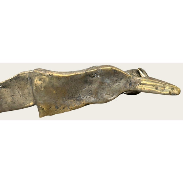 Vintage Thai Reclining Buddha Hollow Cast Brass Sculpture 22.25" Parinirvana For Sale - Image 11 of 12