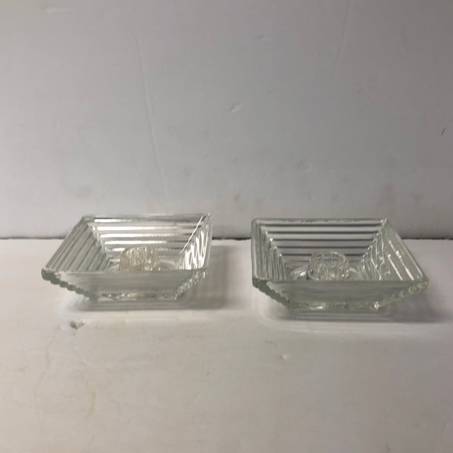 Manhattan Line by Anchor Hocking Candleholders - a Pair For Sale In Miami - Image 6 of 6