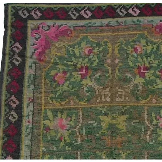 Antique Bessarabian Floral Rug 9'6'' X 4'10'' For Sale - Image 4 of 5