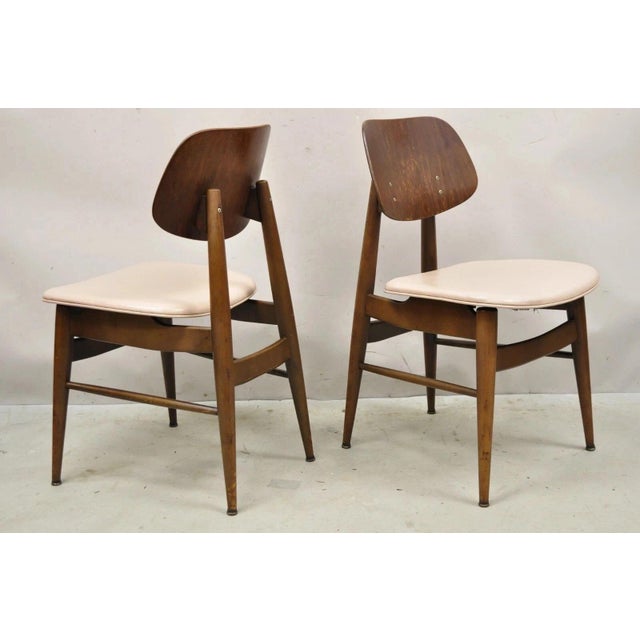 Mid-Century Modern Vintage Thonet Mid Century Modern Bentwood Walnut Dining Chairs - Set of 4 For Sale - Image 3 of 12
