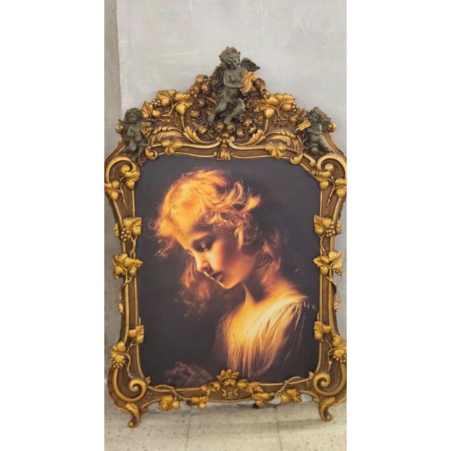 Rococo Vintage Rococo Cherub Angel Decorative Wall Art For Sale - Image 3 of 10