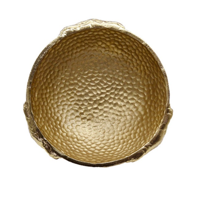 Worlds Away Matthew Izzo Home Elepha Textural Brass Bowl With Elephant Head - Trunk as Feet For Sale - Image 4 of 5