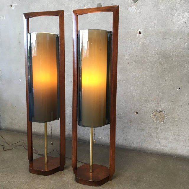 Mid-Century Modern Pair of 1960s Modeline of California Mid-Century Modern Lamps, Unmarked For Sale - Image 3 of 12