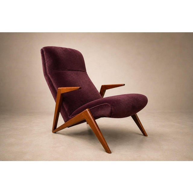 Brazilian Modern Imbuia Wood & Mohair Lounge Armchair, Att. José Zanine Caldas, 1950s – Lot 881 For Sale - Image 12 of 18