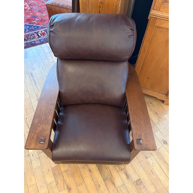 Mission Bustle Back Bow Arm Recliner For Sale - Image 3 of 12