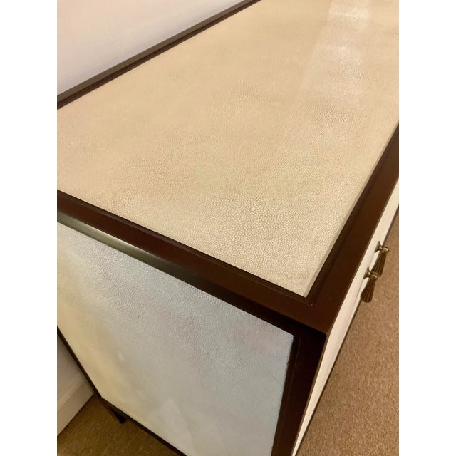 Wood Currey & Co. Modern Ivory Faux Shagreen Evie Credenza For Sale - Image 7 of 8