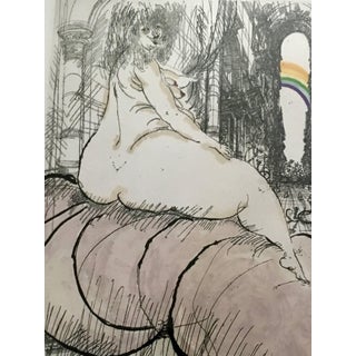 Ralph Steadman, The Temple, Large Nude Woman with Rainbow Ralph Steadman For Sale