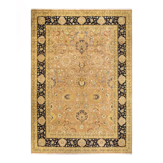 Yellow Mogul, One-of-a-Kind Hand-Knotted Area Rug in Yellow, 10' 0" x 14' 3" For Sale - Image 8 of 8