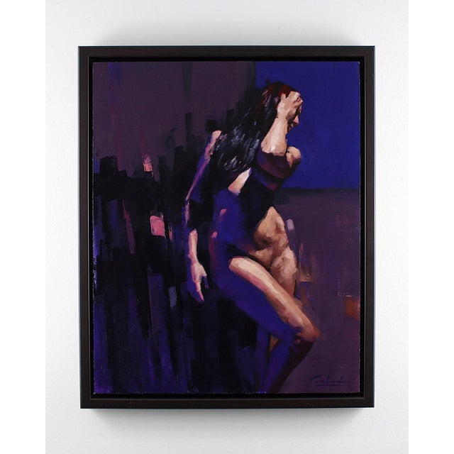 Abstract Approaching Equilibrium by Calvin Lai | Oil on canvas and wood panel depicting a nude figure. For Sale - Image 3 of 5