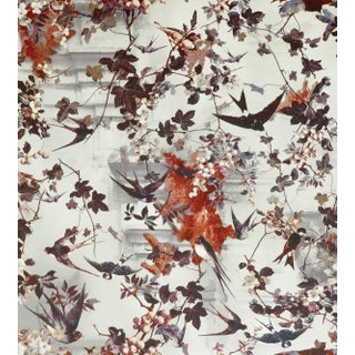 Sample - Jean Paul Gaultier for The House of Scalamandré Hirondelles Wallcovering, Hiver For Sale