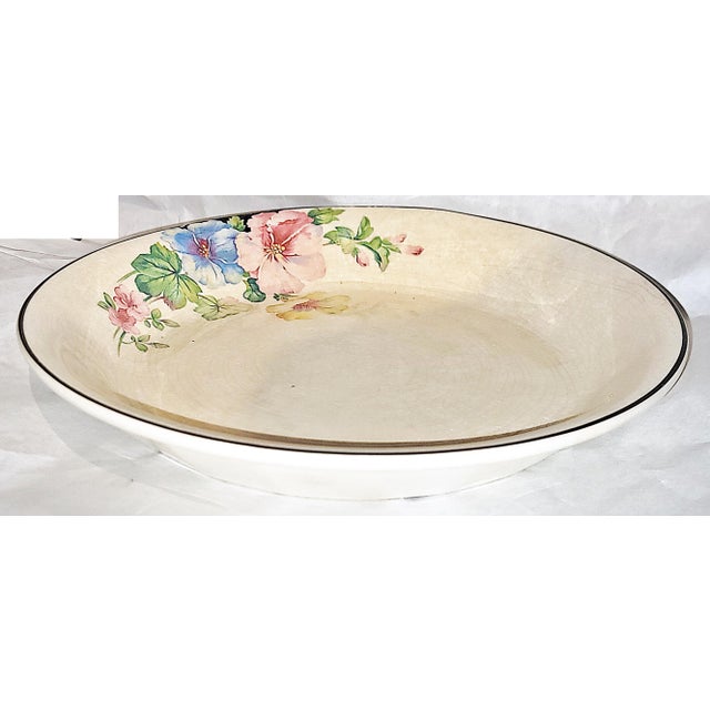 1950-60s Ceramic serving plate by Harker Hotoven, America's oldest pottery, c 1840. This plate goes from oven to tabletop...