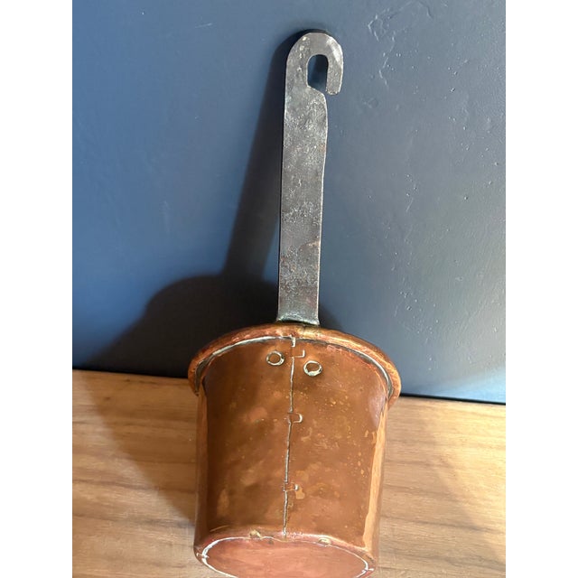19th Century French Dovetailed Copper Saucepan With Forged Iron Handle For Sale In Atlanta - Image 6 of 7
